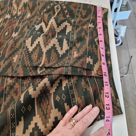 Jones New York Vintage Maxi Skirt 100% Wool Size 6 Southwest Boho - Picture 8 of 9